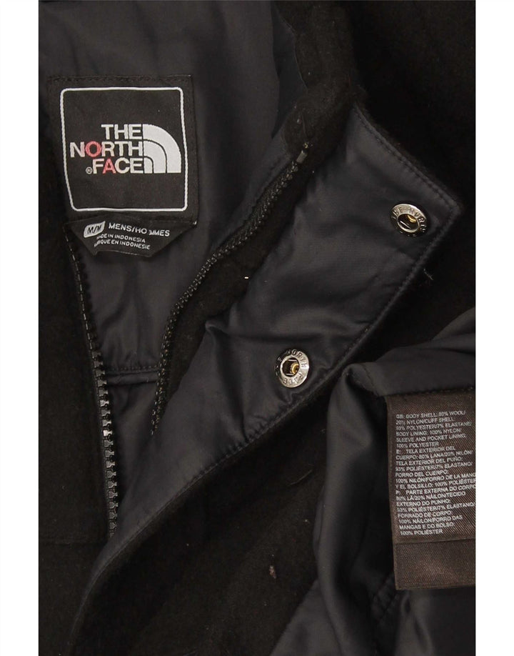 The North Face Mens Overcoat UK 38 Medium Black Wool