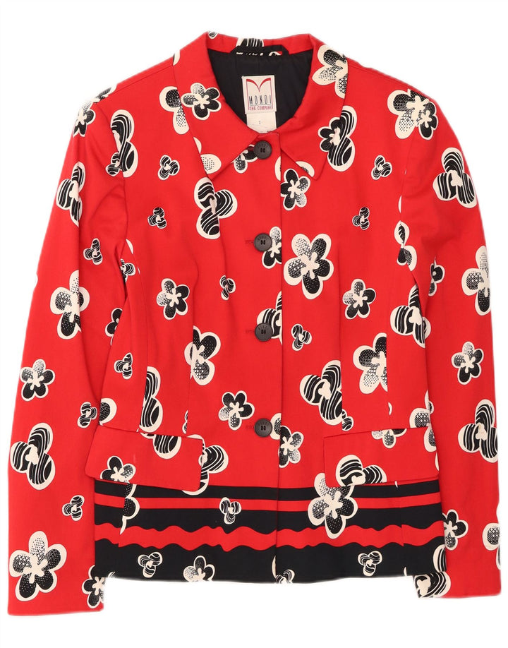 Mondi Mens 4 Button Blazer Jacket EU 38 Medium Red Floral