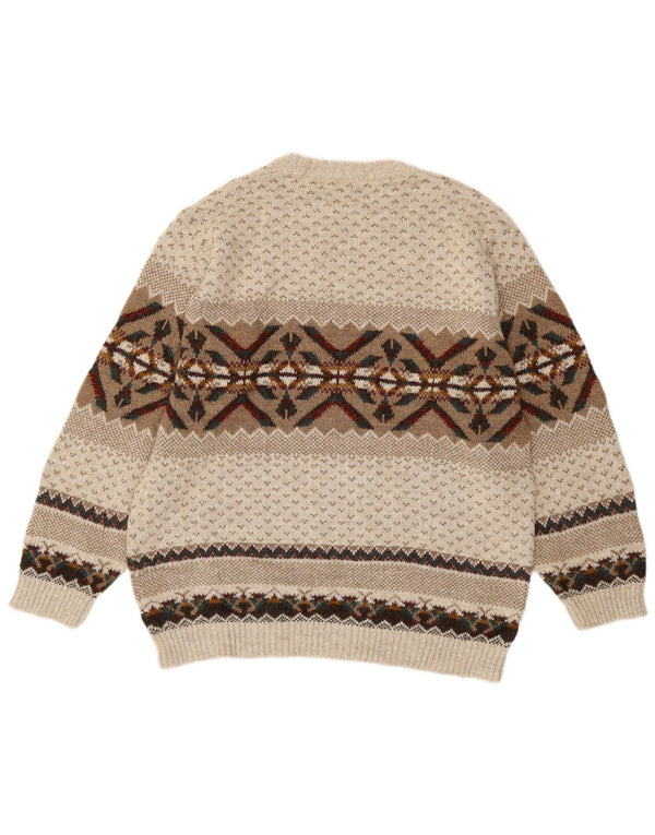 Marks & Spencer Mens St. Michael Crew Neck Jumper Sweater Large Beige