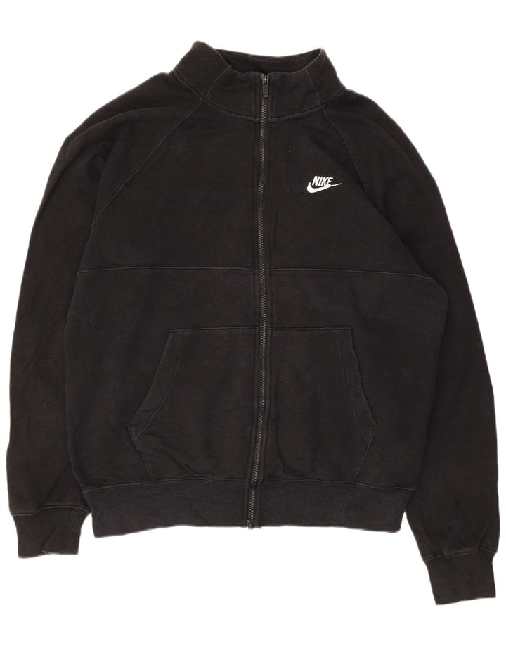 Nike Mens Tracksuit Top Jacket Medium Black Cotton