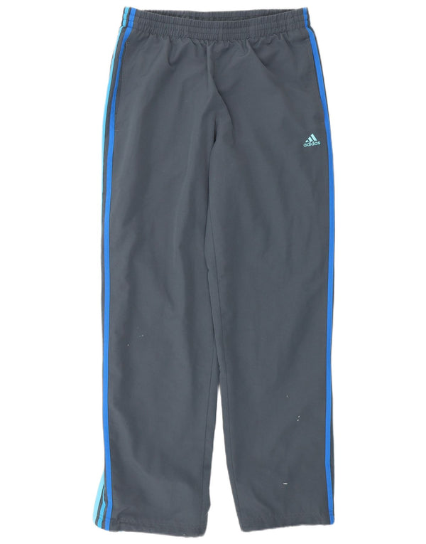 Adidas Mens Tracksuit Trousers Medium Grey Polyester Sports