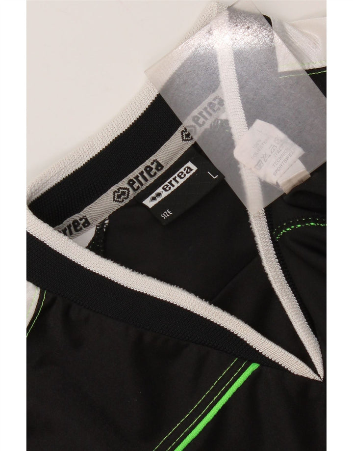 Errea Mens Top Long Sleeve Large Black Colourblock Polyester