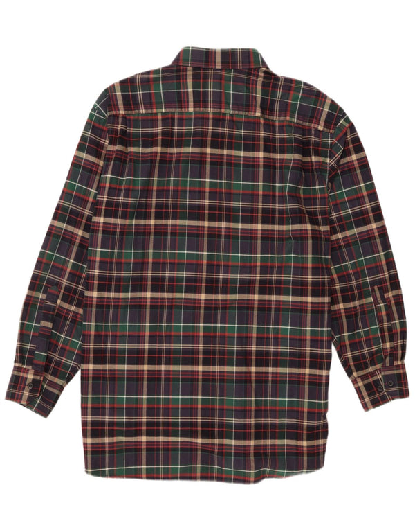 Walbusch Mens Flannel Shirt Size 41/42 Large Multicoloured Check Cotton