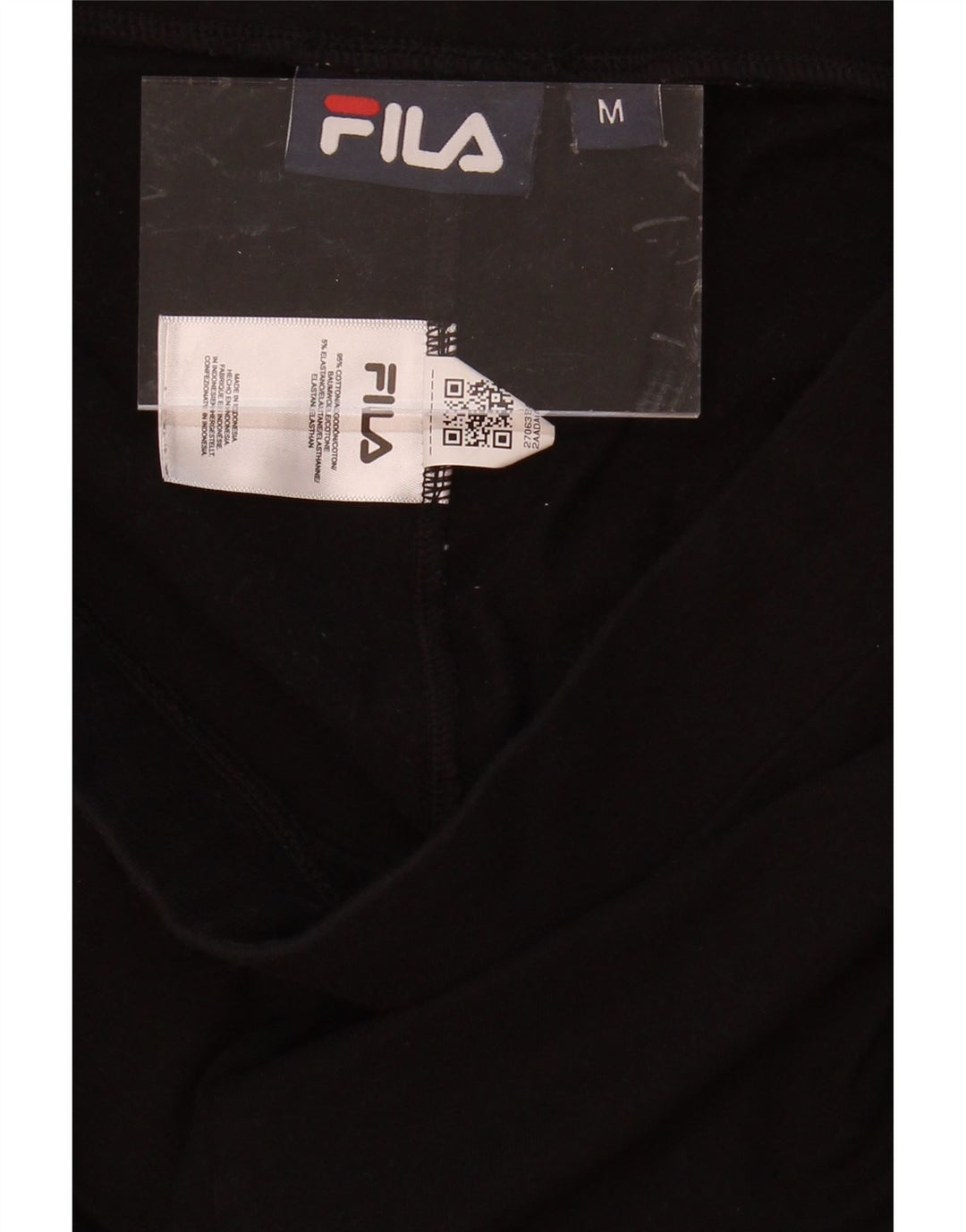 FILA Womens Graphic Leggings UK 12 Medium  Black Cotton Vintage Fila and Second-Hand Fila from Messina Hembry 