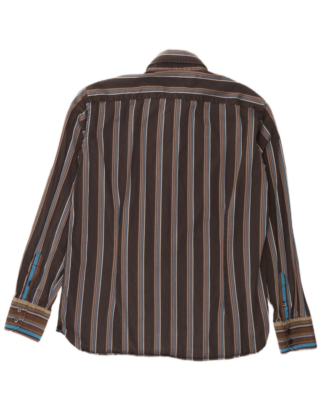 Ted Baker Mens Shirt Size 5 XL Brown Striped