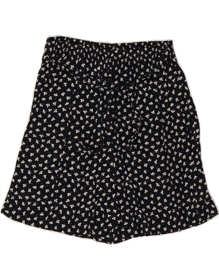 C&A Womens Casual Shorts W28 Medium Navy Blue Floral Rayon Vintage C&A and Second-Hand C&A from Messina Hembry 