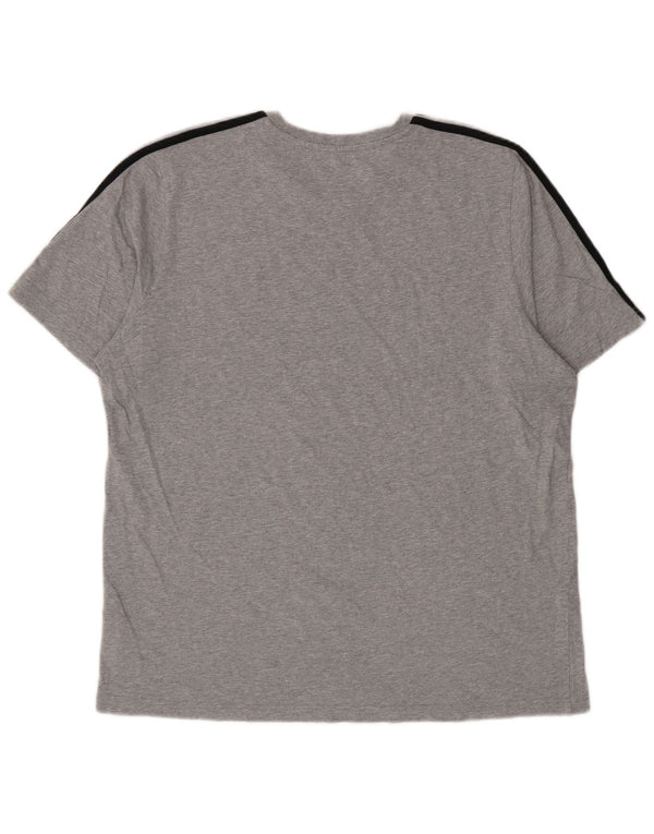 Adidas Mens T-Shirt Top XL Grey Cotton