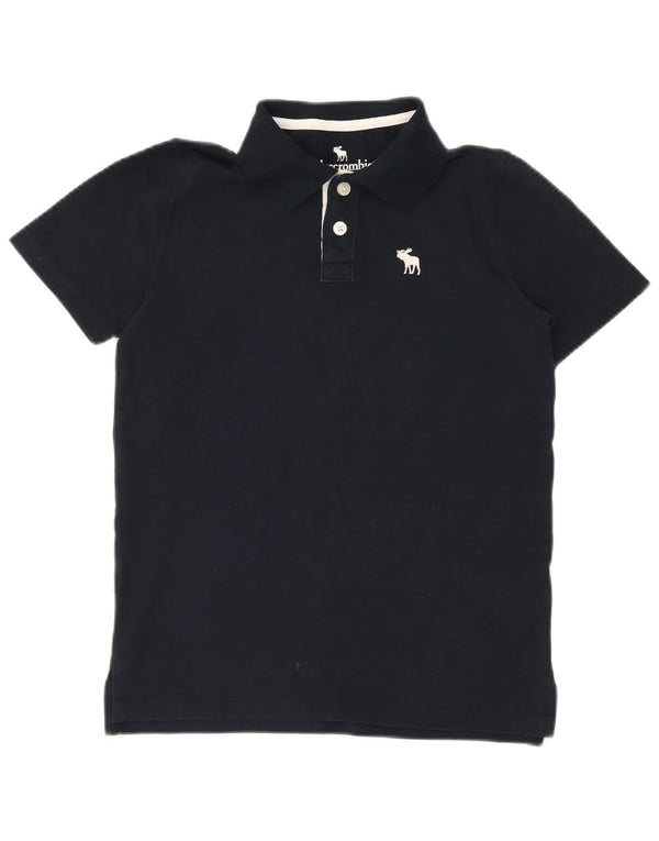 ABERCROMBIE & FITCH Boys Polo Shirt 13-14 Years Navy Blue Cotton