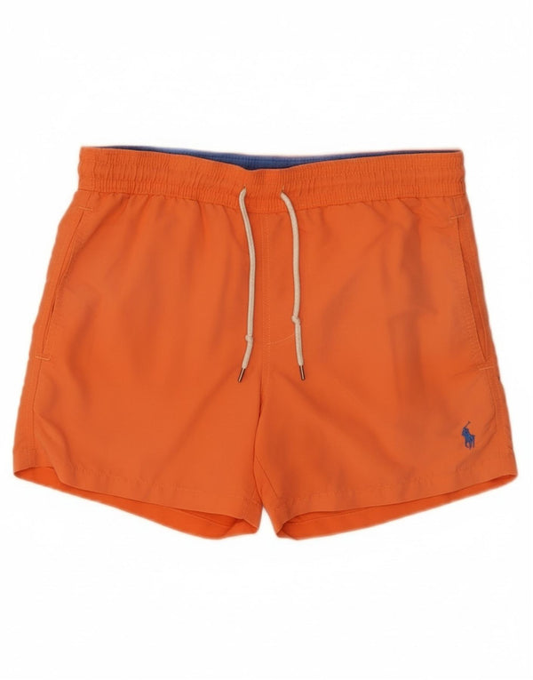 Polo Ralph Lauren Mens Slim Fit Swimming Shorts Small  Orange Nylon