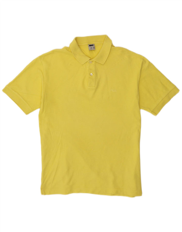 Fila Mens Polo Shirt Medium Yellow
