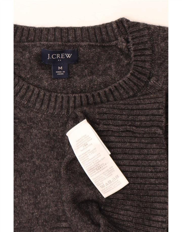 J. CREW Mens Crew Neck Jumper Sweater Medium Grey Flecked Polyamide