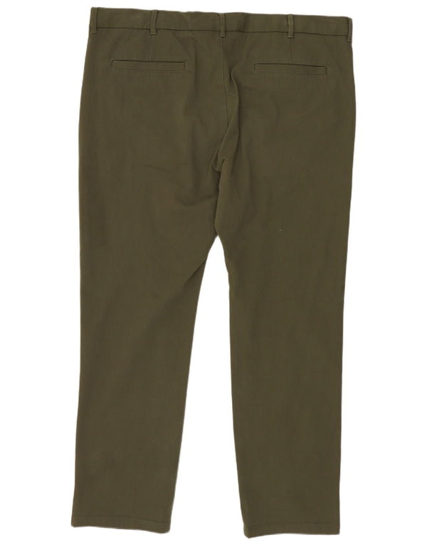 Marks & Spencer Mens Slim Chino Trousers  W40 L29 Khaki Cotton