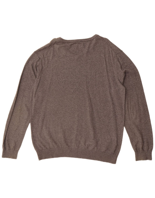 Joules Mens V-Neck Jumper Sweater XL Grey Cotton