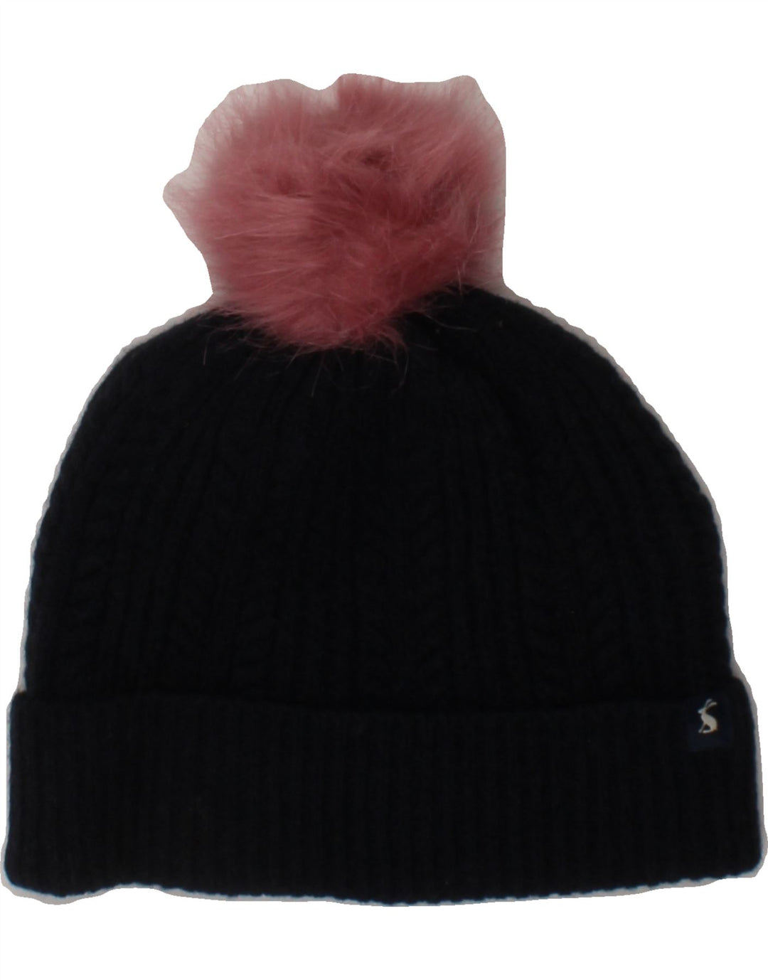 JOULES Womens Knit Bobble Hat One Size Navy Blue Wool Vintage Joules and Second-Hand Joules from Messina Hembry 