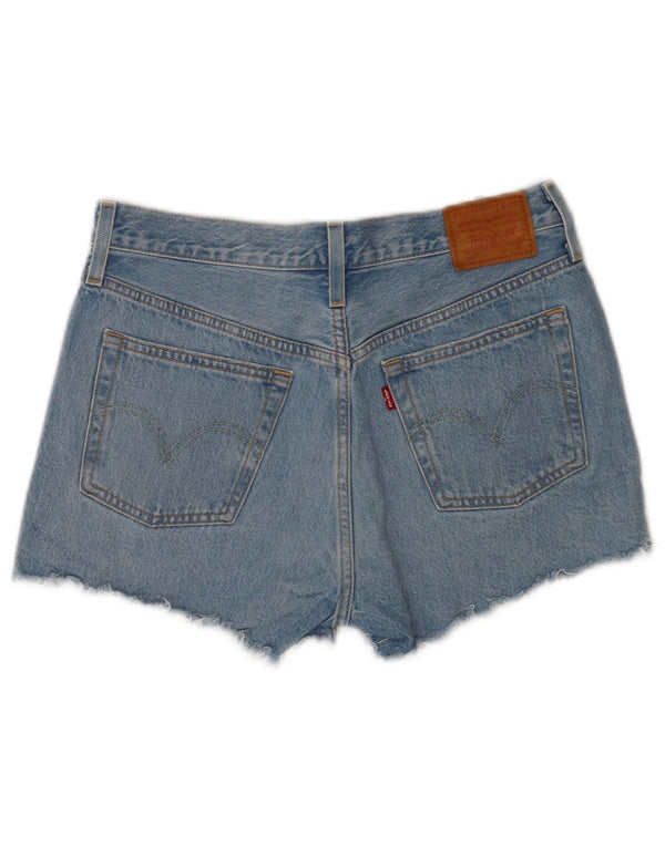 Levi's Womens 501 Distressed Denim Shorts W28 Medium  Blue Cotton