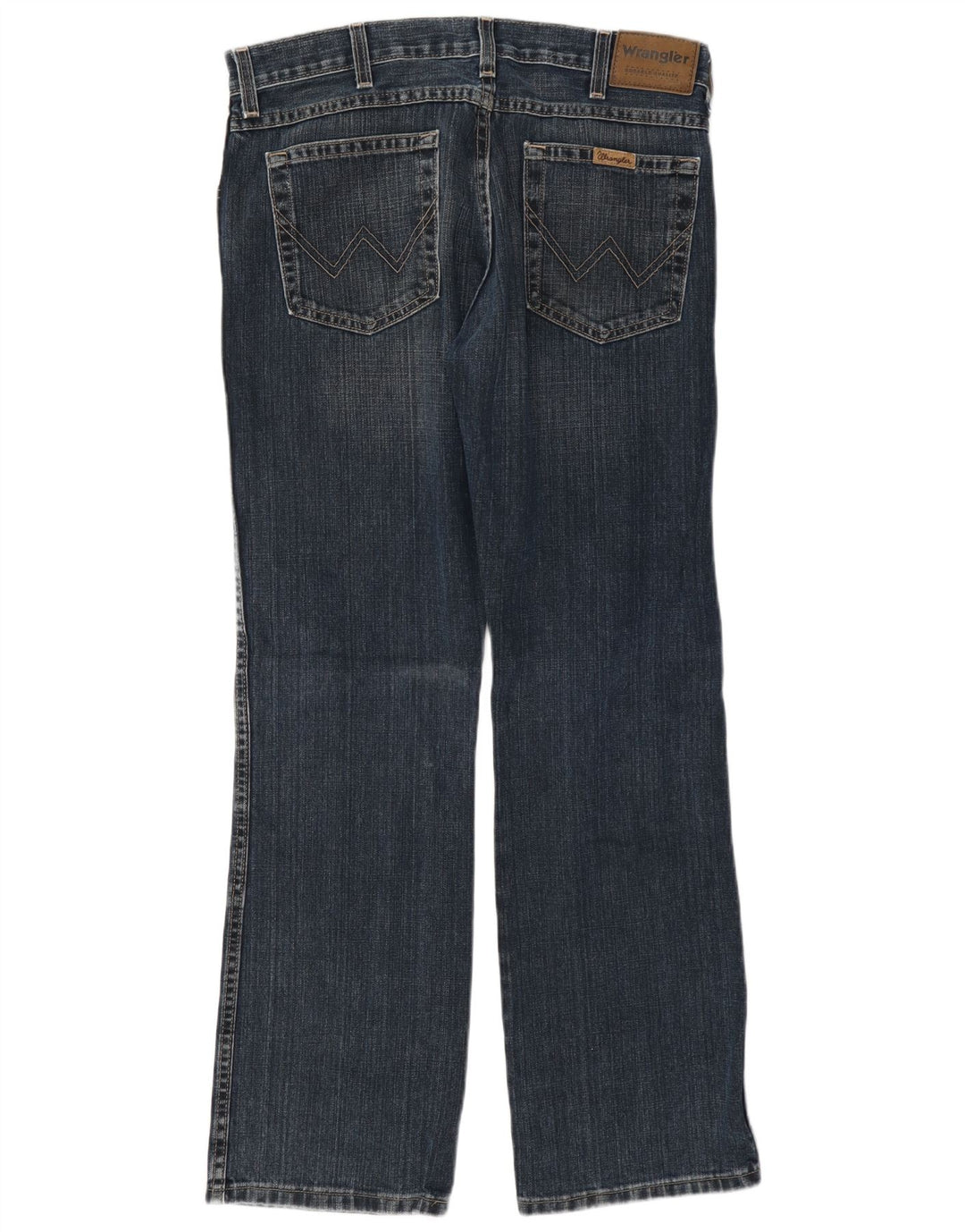 Wrangler Mens Bootcut Jeans W32 L32 Navy Blue Cotton