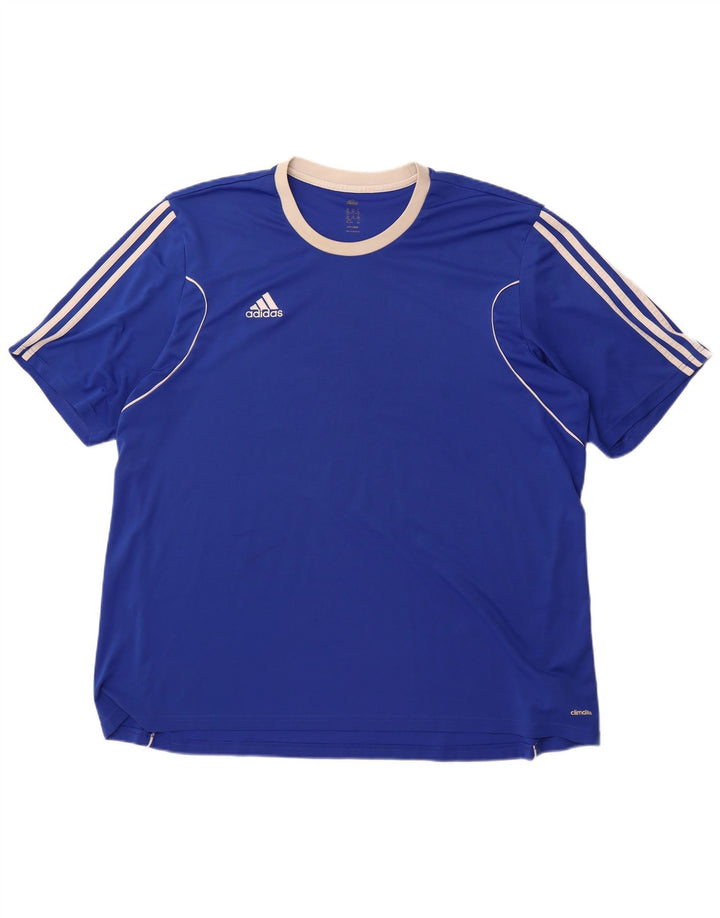 Adidas Mens Climalite T-Shirt Top 3XL Blue Polyester