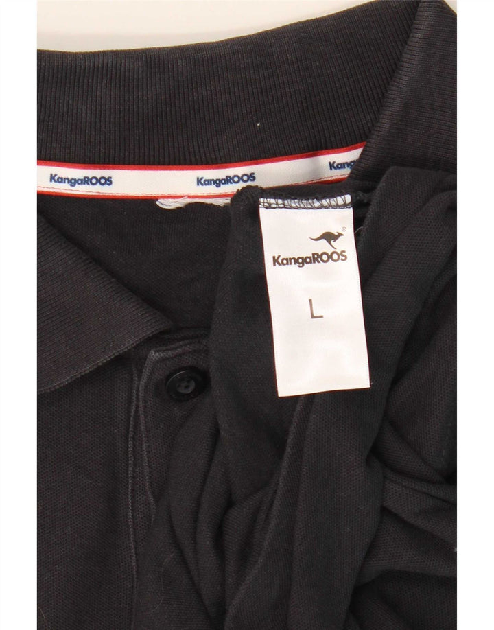 Kangaroos Mens Polo Shirt Large Navy Blue Cotton