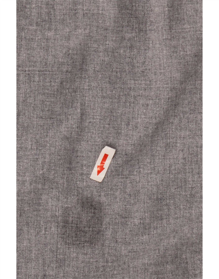 Benetton Mens Shirt Large Grey Cotton