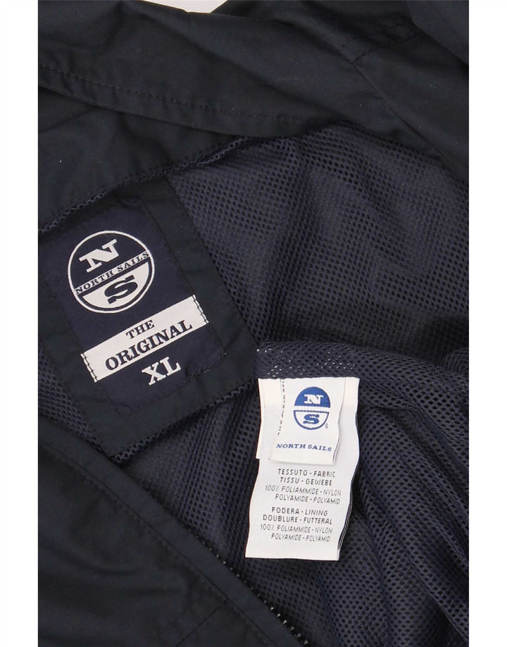 North Sails Mens Bomber Jacket UK 42 XL Navy Blue Polyamide