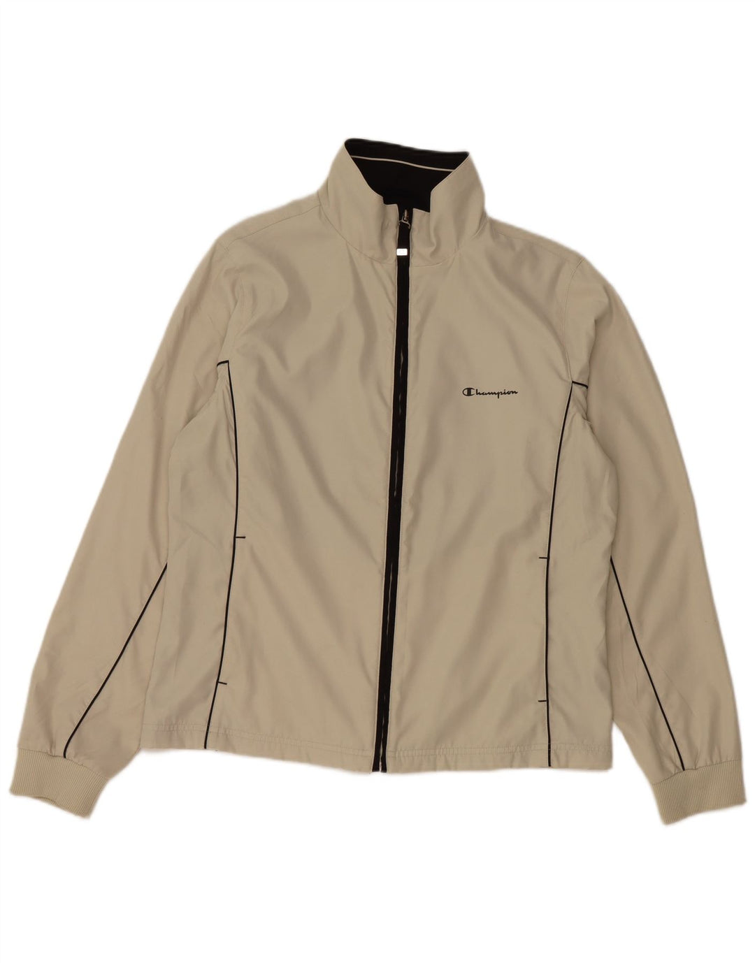 Champion Womens Tracksuit Top Jacket UK 16 Large Green Polyester