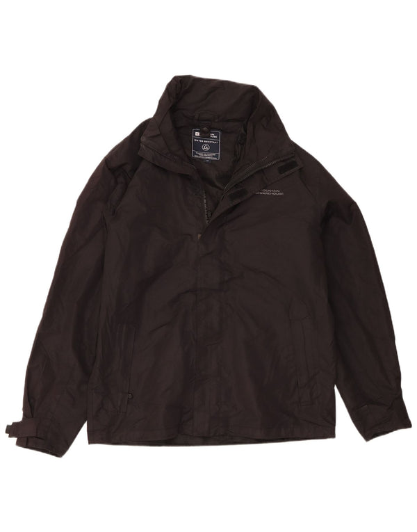 Mountain Warehouse Mens Hooded Rain Jacket UK 36 Small Black Polyester