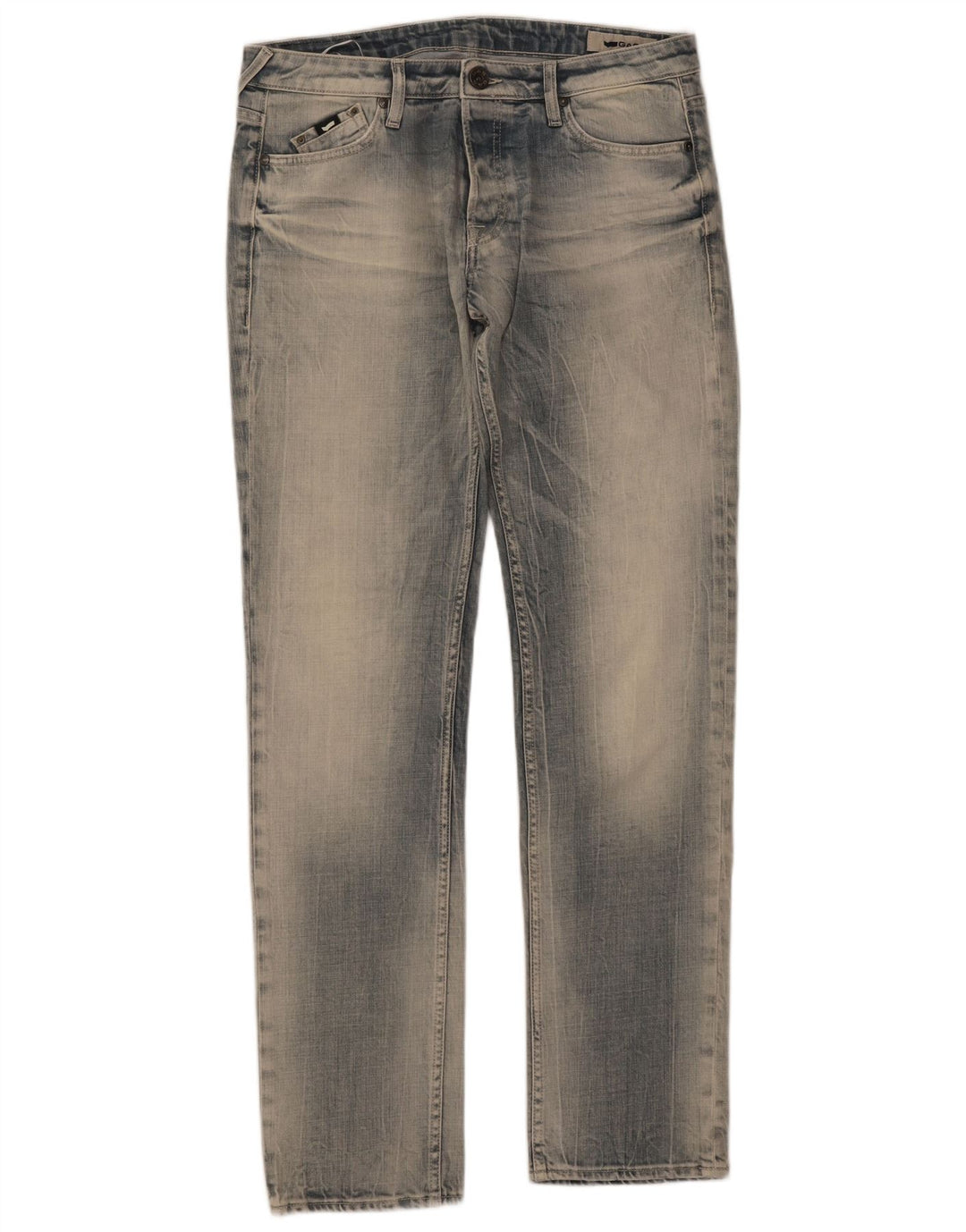 Gas Mens Morrison Slim Jeans W34 L34 Blue Cotton