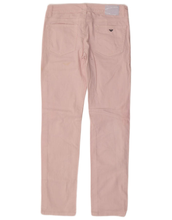 Armani Teen Girls Slim Casual Trousers 13-14 Years W28 L30 Pink Cotton