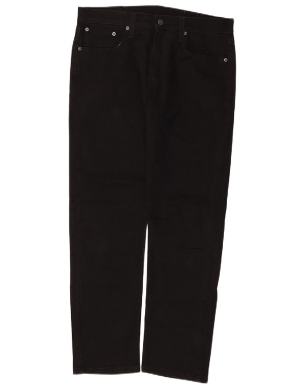 Levi's Mens 502 Tapered Jeans W32 L30 Black Cotton