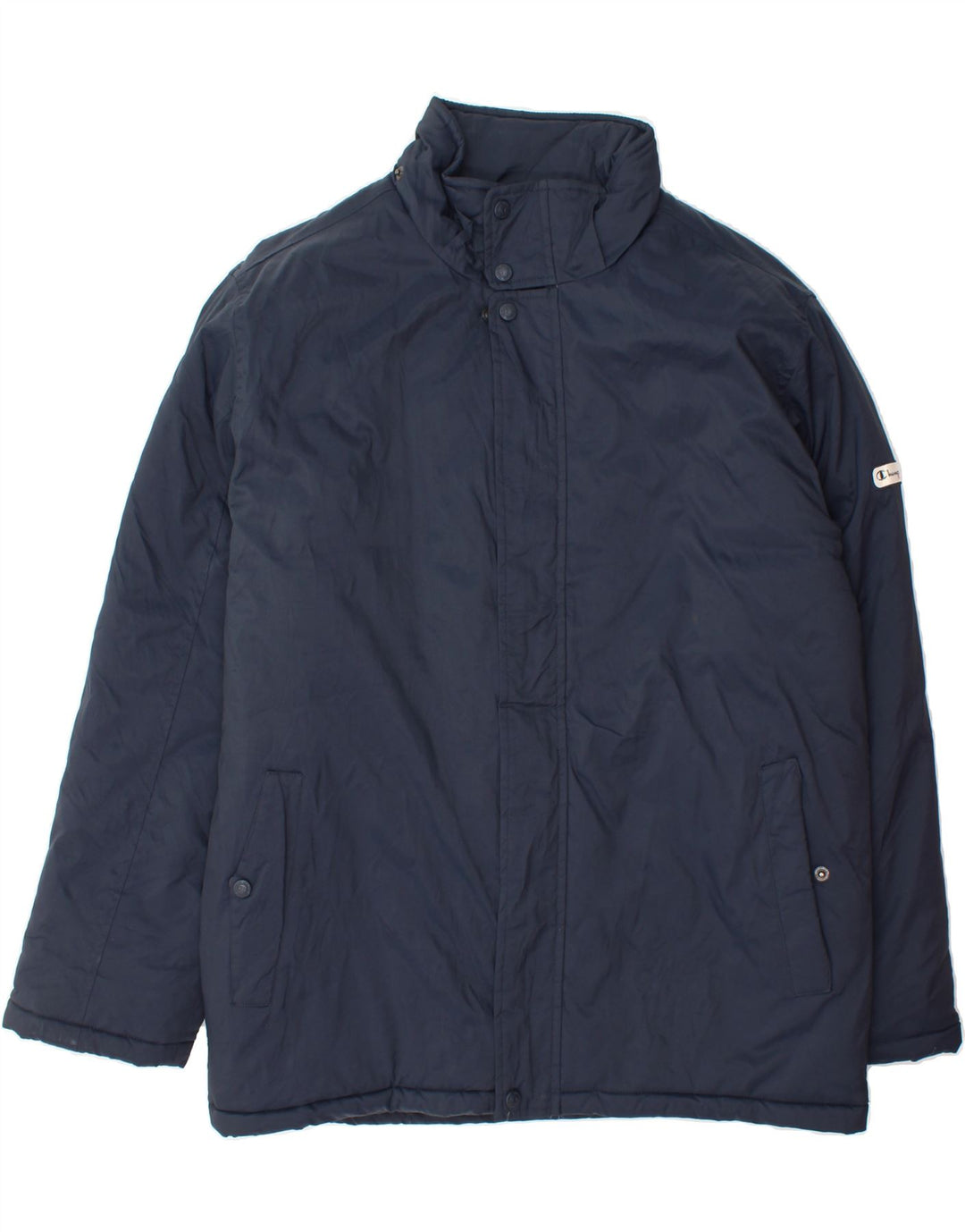 CHAMPION Mens Windbreaker Jacket UK 42 XL Navy Blue Polyamide Vintage Champion and Second-Hand Champion from Messina Hembry 