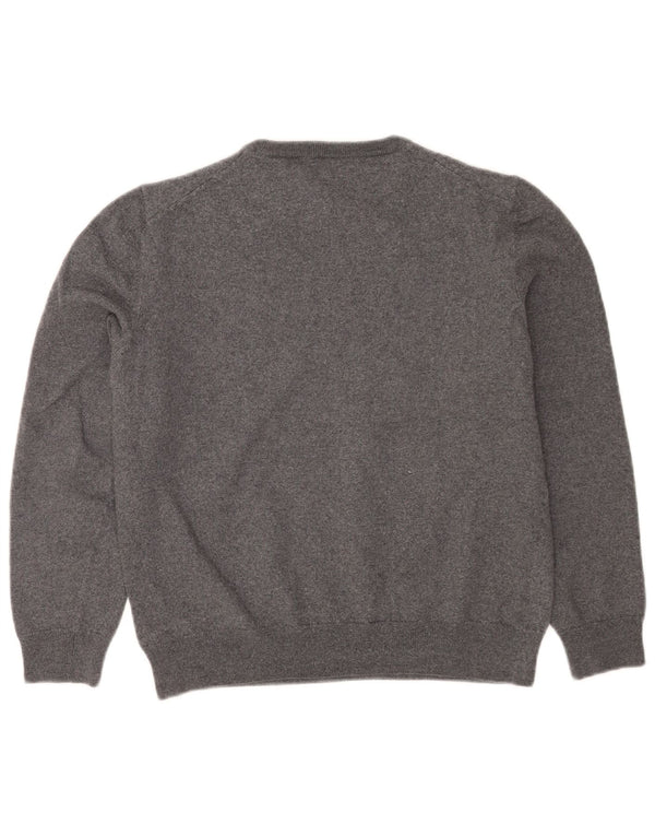 Hugo Boss Womens Crew Neck Jumper Sweater UK 18 XL Grey Virgin Wool