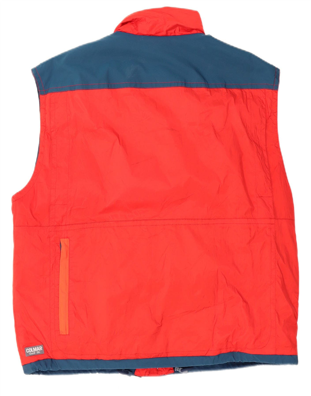 COLMAR Mens Padded Gilet IT 52 Large Red Colourblock Polyester