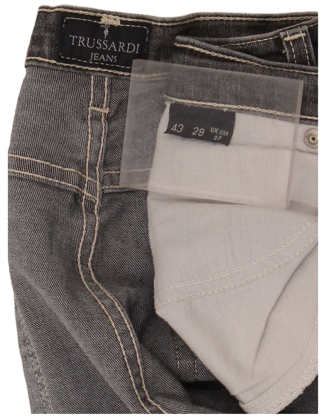 TRUSSARDI Womens Straight Jeans W27 L32 Grey