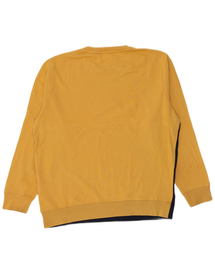 Levi's Mens Graphic Sweatshirt Jumper Large Yellow Colourblock Cotton