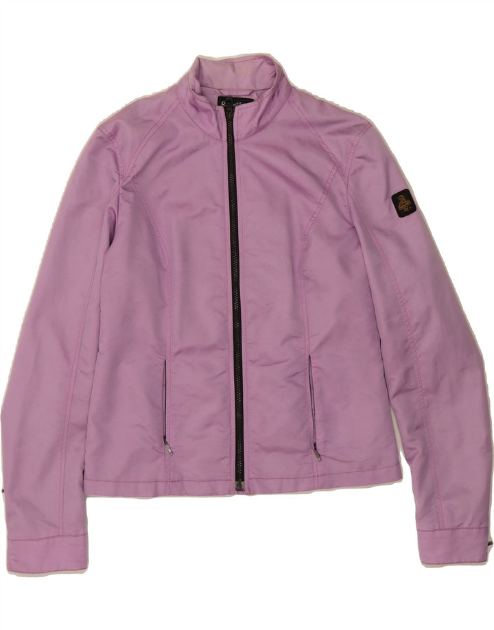 REFRIGIWEAR Womens Bomber Jacket UK 16 Large Purple Polyamide Vintage Refrigiwear and Second-Hand Refrigiwear from Messina Hembry 