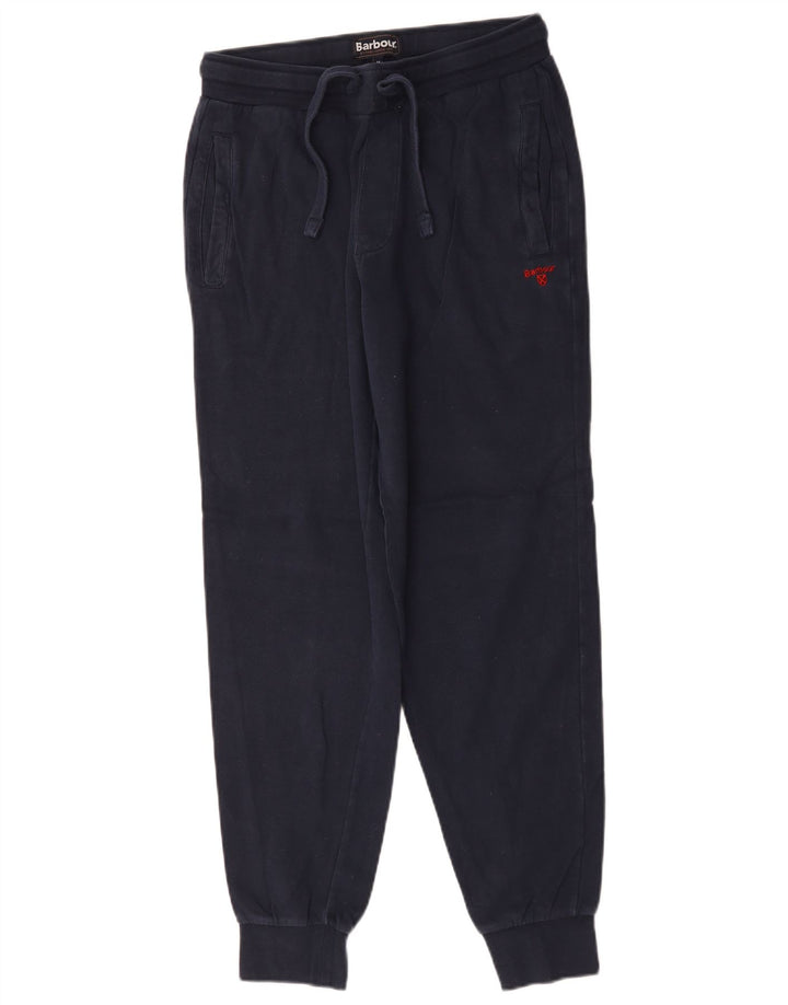 Barbour Mens Tracksuit Trousers Joggers Medium Navy Blue Cotton