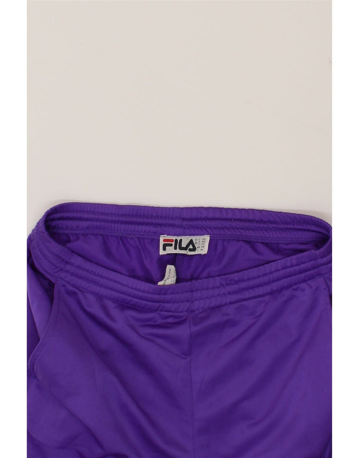 FILA Mens Tracksuit Trousers IT 46 Small Purple Colourblock Polyester Vintage Fila and Second-Hand Fila from Messina Hembry 