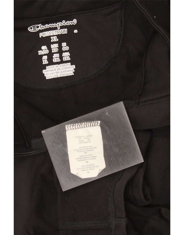 Champion Womens Tracksuit Top Jacket UK 18 XL Black Polyester