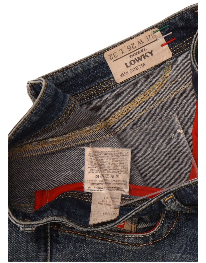 Diesel Womens Lowky Straight Jeans W26 L32 Navy Blue Cotton