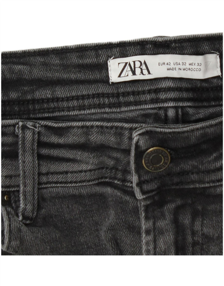 Zara Mens Tapered Jeans EU 42 Medium W32 L30 Grey