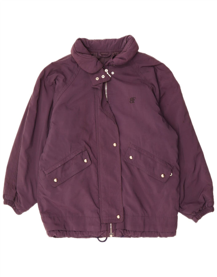 Belfe & Belfe Womens Oversized Windbreaker Jacket UK 18 XL Purple Polyester