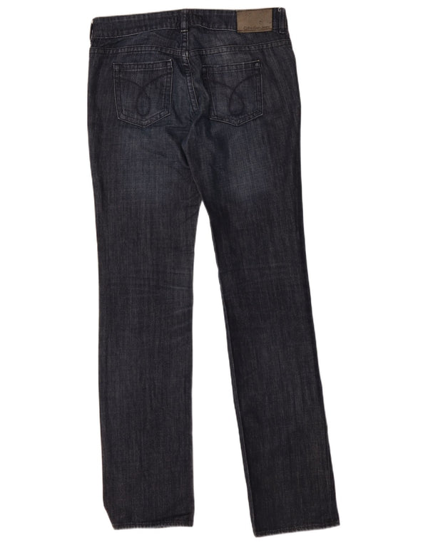 Calvin Klein Womens Slim Jeans W28 L34 Navy Blue Cotton