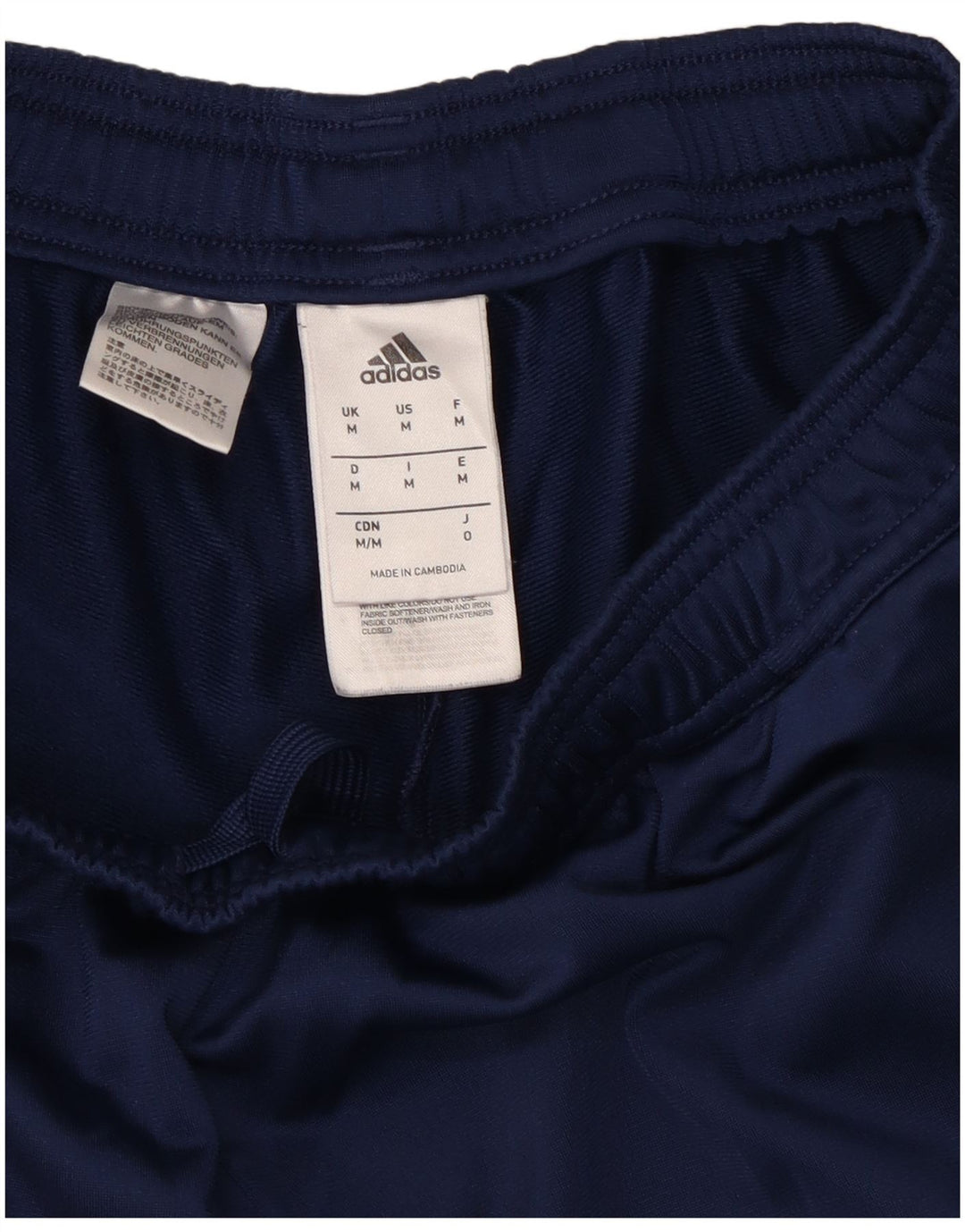Adidas Mens Tracksuit Trousers Medium Navy Blue Polyester