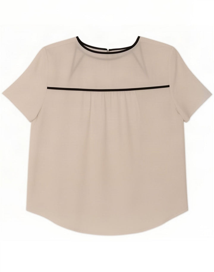 Armani Exchange Womens Blouse Top UK 14 Medium White Colourblock Polyester