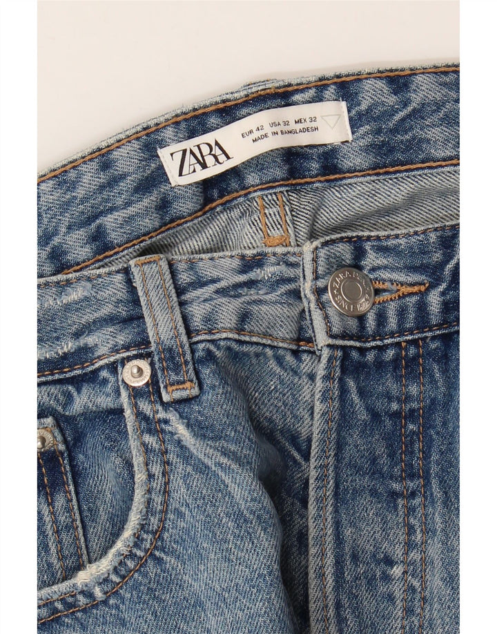 Zara Mens Straight Jeans EU 42 Large W32 L27 Blue