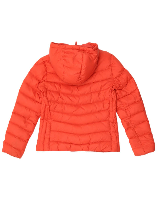 Timberland Womens Hooded Padded Jacket UK 10 Small Red Nylon