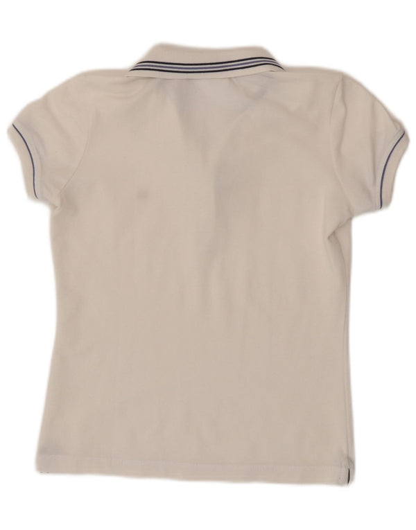 Champion Womens Heritage Fit Polo Shirt UK 10 Small White Striped