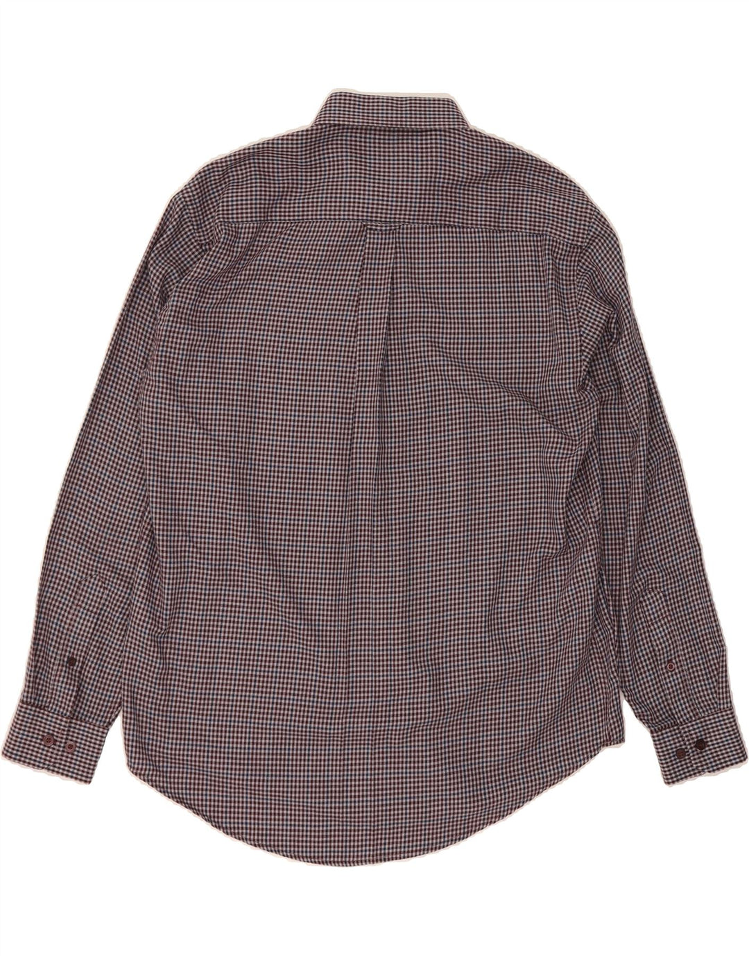 JAMES PRINGLE Mens Flannel Shirt Large Burgundy Check Polyester Vintage James Pringle and Second-Hand James Pringle from Messina Hembry 
