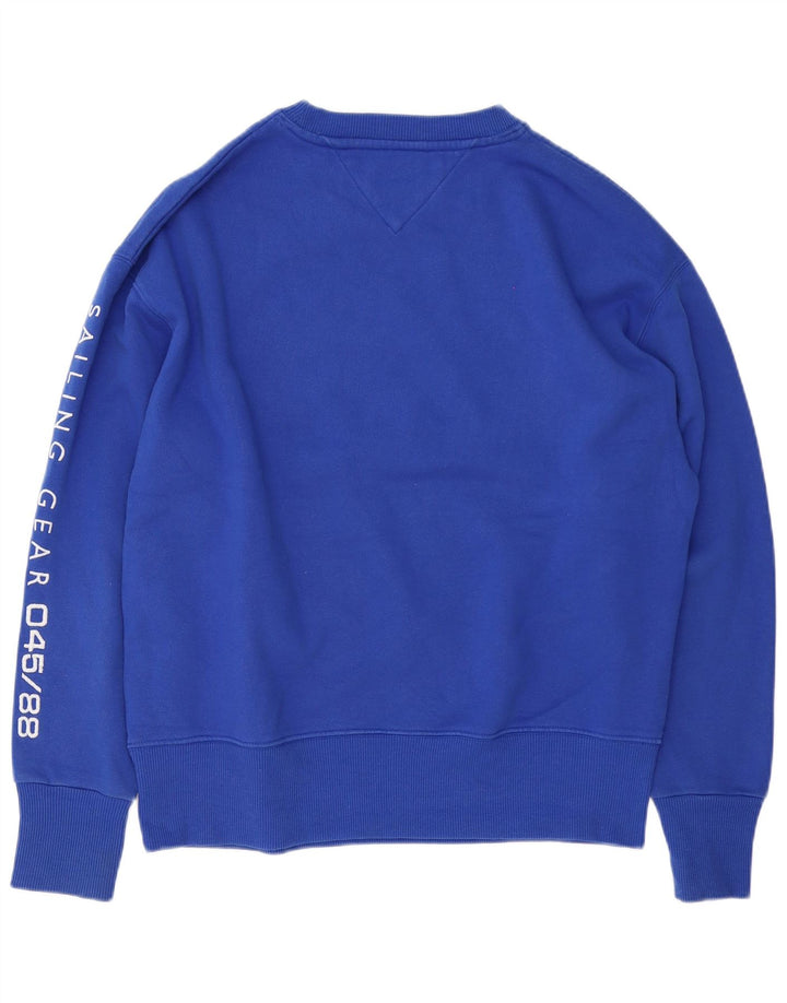Tommy Hilfiger Mens Graphic Sweatshirt Jumper Large Blue Cotton