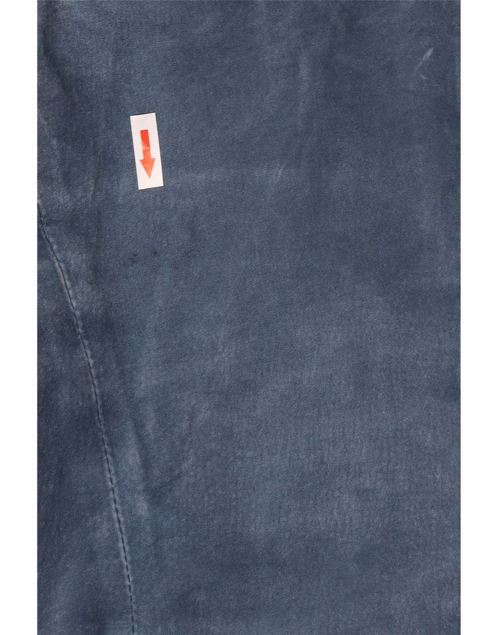 Project Womens Suede Jacket UK 10 Small Blue Leather